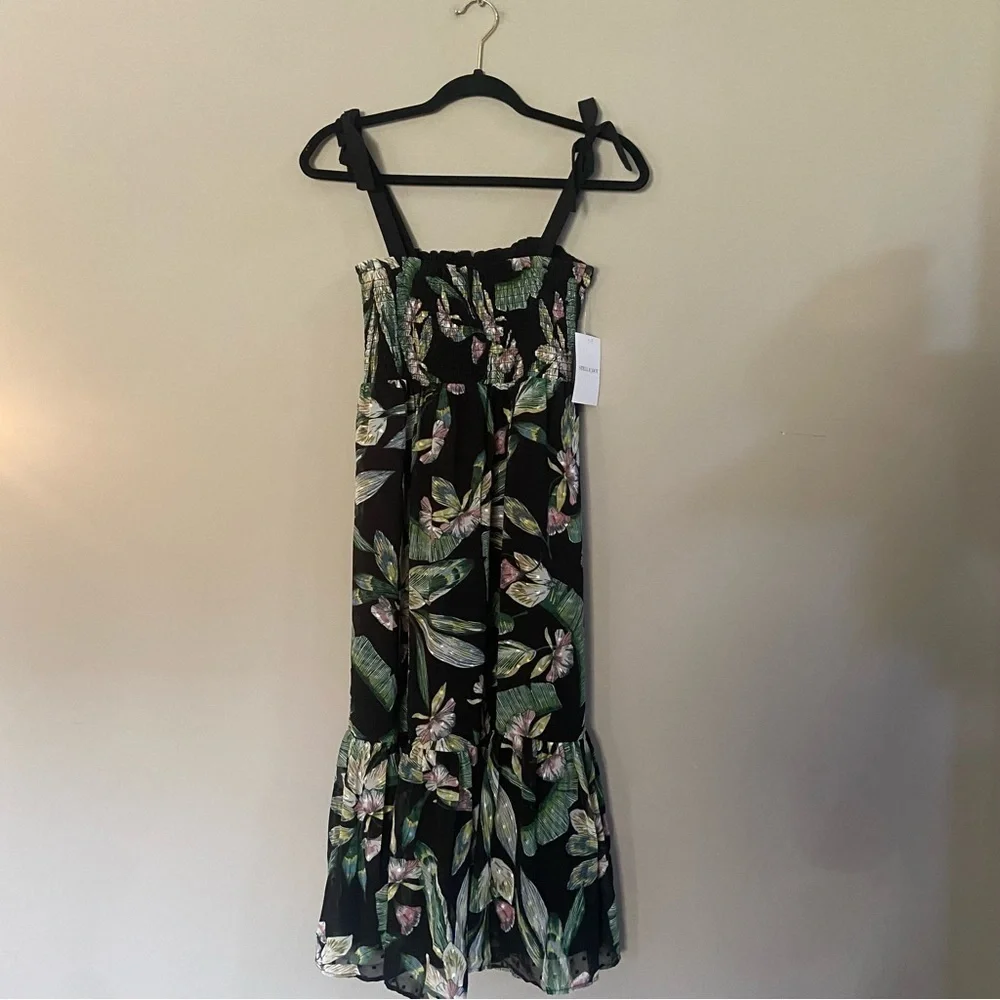 New! Stella and dot Lizzie smocked botanical floral midi dress nwt 13863_6